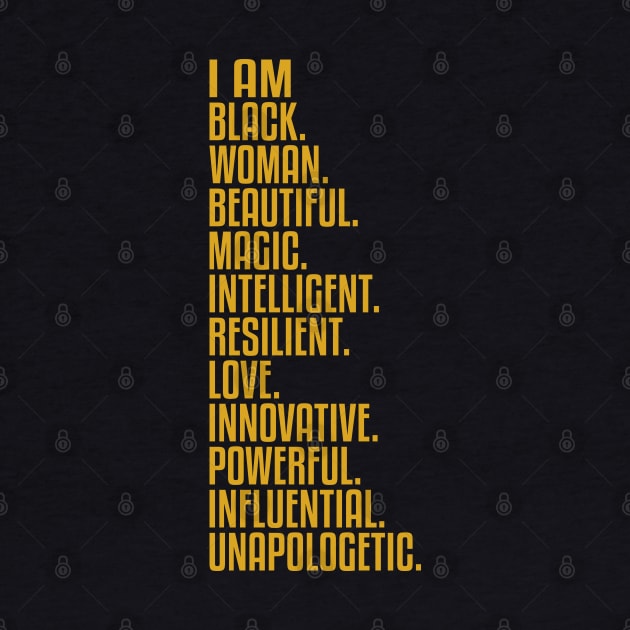 I Am Black, Woman, Beautiful. | African American | Black Lives | Black Women Matter by UrbanLifeApparel